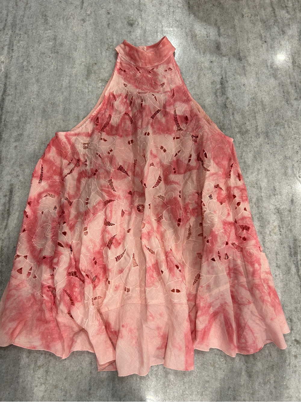 Free People Pink Tie Dye Lace Swing Sleeveless Dress Women’s Size S/P